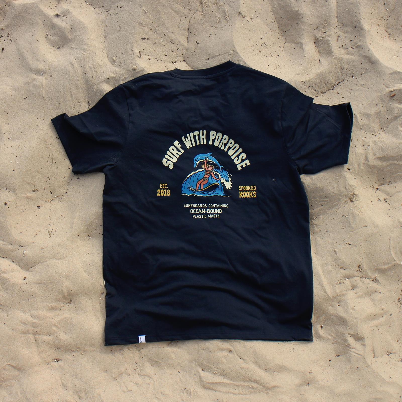 Surf With Porpoise T-Shirt (Men's) – Spooked Kooks