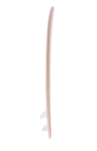 Side-on product image of FRANKENFISH 5'8" softboard in 'Dusty pink’ Colour